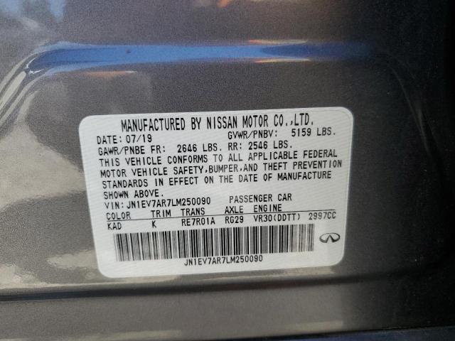 2020 INFINITI Q50 PURE JN1EV7AR7LM250090