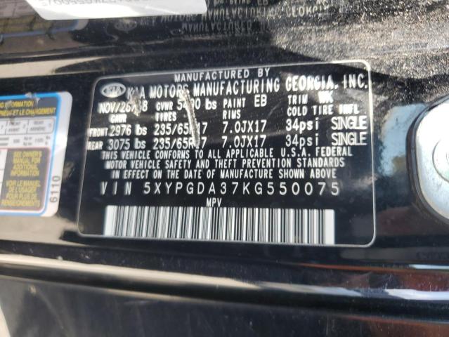 2019 KIA SORENTO L - 5XYPGDA37KG550075