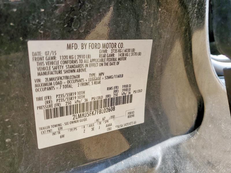 2015 LINCOLN MKT 2LMHJ5FK7FBL02608