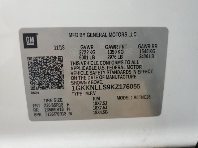 2019 GMC ACADIA SLE 1GKKNLLS9KZ176055