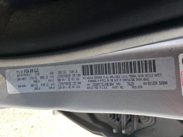 2020 RAM 1500 REBEL 1C6SRFET2LN281804