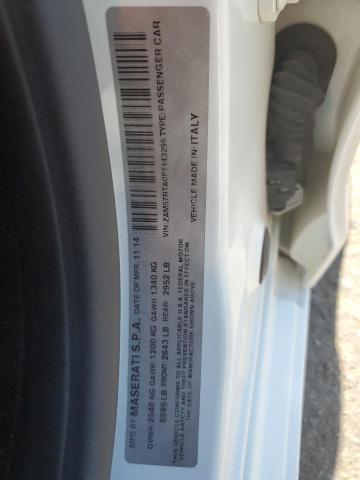 2015 MASERATI GHIBLI S ZAM57RTA0F1143295
