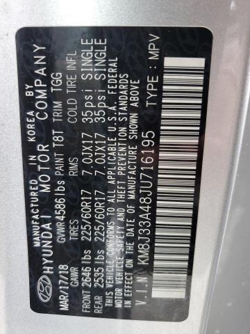 2018 HYUNDAI TUCSON SEL - KM8J33A48JU716195