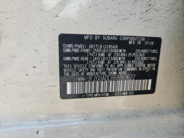 2024 SUBARU CROSSTREK - JF2GUADC8R8869622