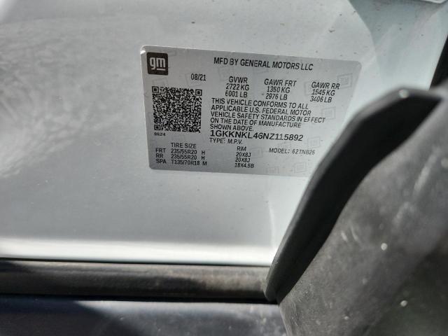 2022 GMC ACADIA SLE 1GKKNKL46NZ115892