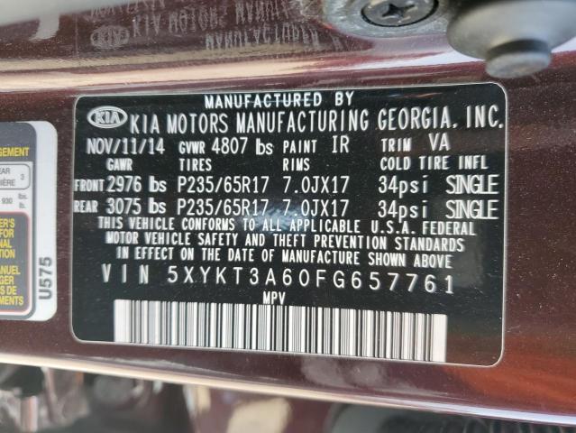 2015 KIA SORENTO LX 5XYKT3A60FG657761