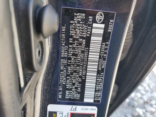 2014 TOYOTA CAMRY HYBR - 4T1BD1FK2EU099573