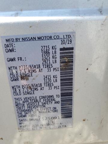 2020 INFINITI QX60 LUXE 5N1DL0MN4LC525091