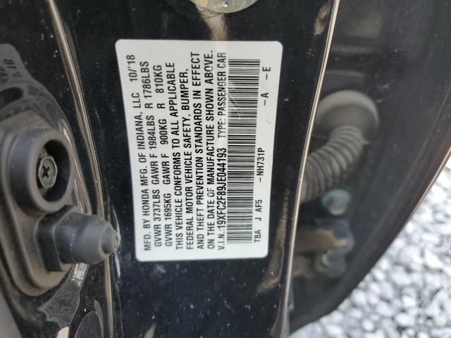 2018 HONDA CIVIC EX 19XFC2F89JE044193