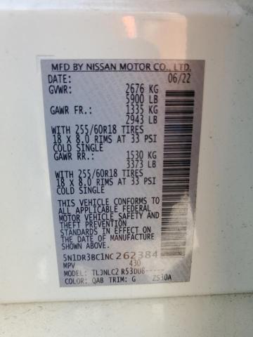 2022 NISSAN PATHFINDER 5N1DR3BC1NC262384