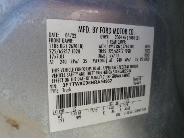 2022 FORD MAVERICK X - 3FTTW8E96NRA54962