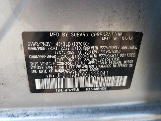 2019 SUBARU CROSSTREK JF2GTAECXKH226941