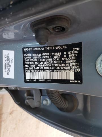 2020 HONDA CIVIC EX SHHFK7H64LU200244