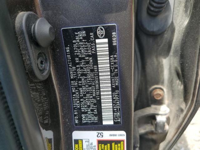 2019 TOYOTA CAMRY HYBR 4T1B21HK9KU512488