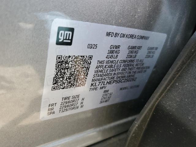 2025 CHEVROLET TRAX 1LT KL77LHEP5SC250262