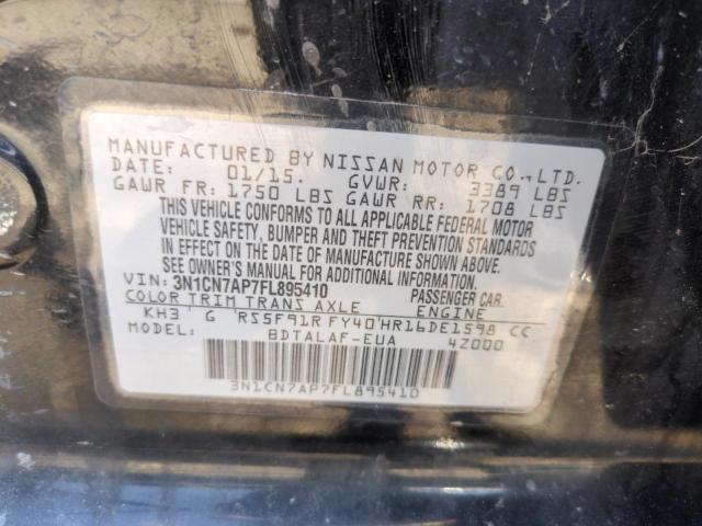 2015 NISSAN VERSA S 3N1CN7AP7FL895410