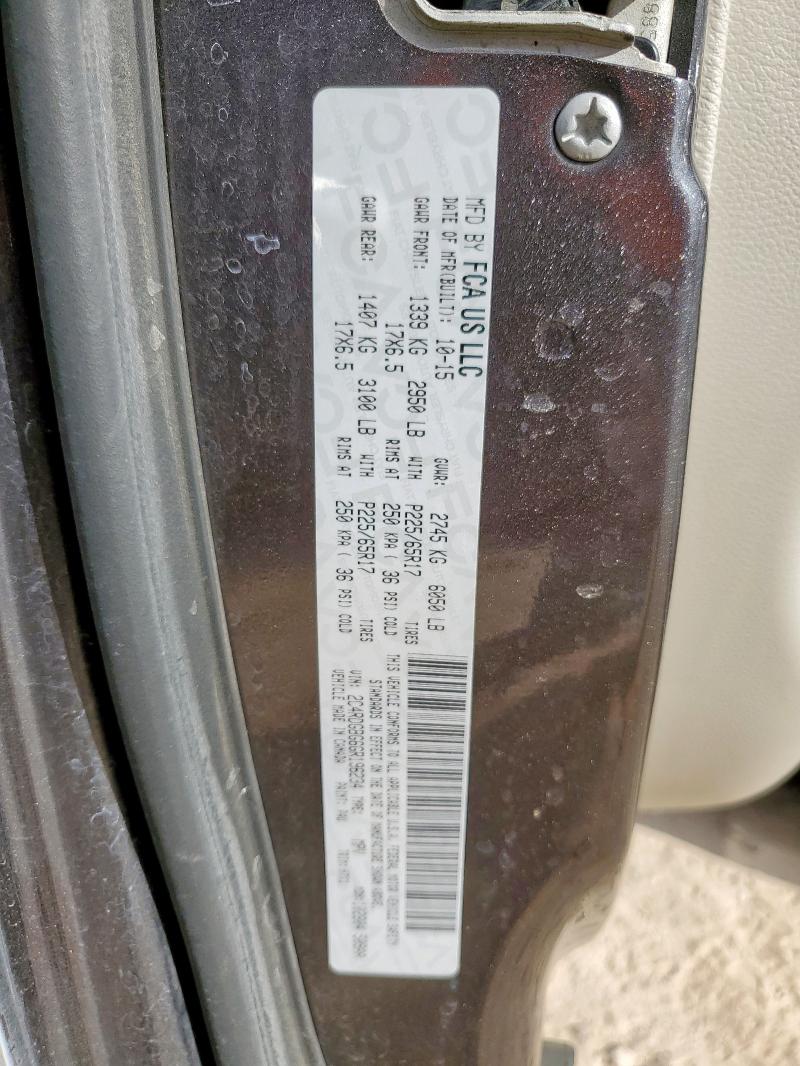 2016 DODGE GRAND CARA 2C4RDGBG6GR196234