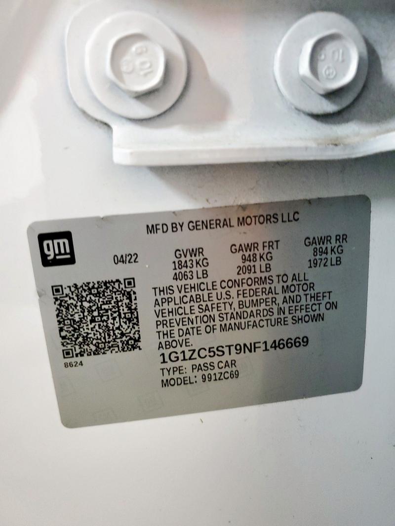 2022 CHEVROLET MALIBU LS - 1G1ZC5ST9NF146669
