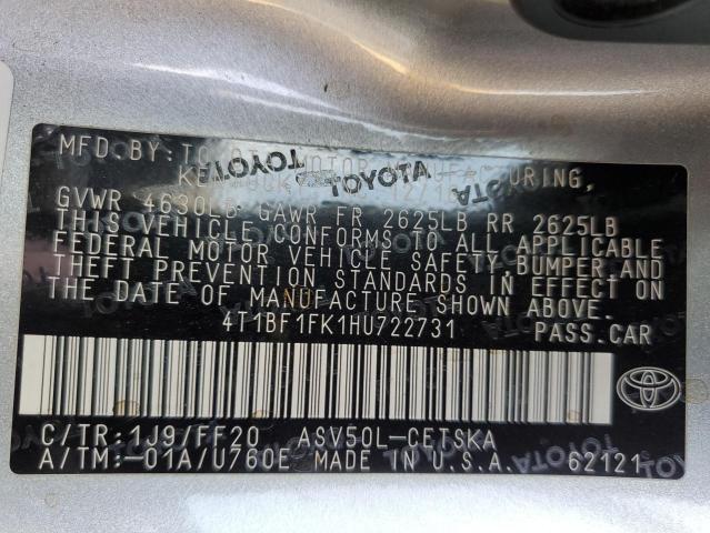 2017 TOYOTA CAMRY LE - 4T1BF1FK1HU722731