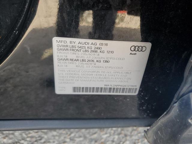 2016 AUDI Q5 PREMIUM WA1L2AFP6GA127805