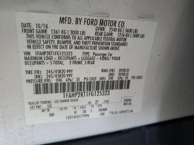 2015 FORD TAURUS SHO 1FAHP2KT1FG125323