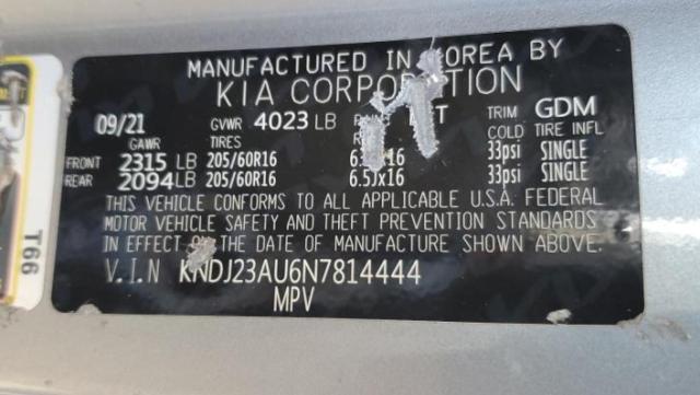 2022 KIA SOUL LX KNDJ23AU6N7814444