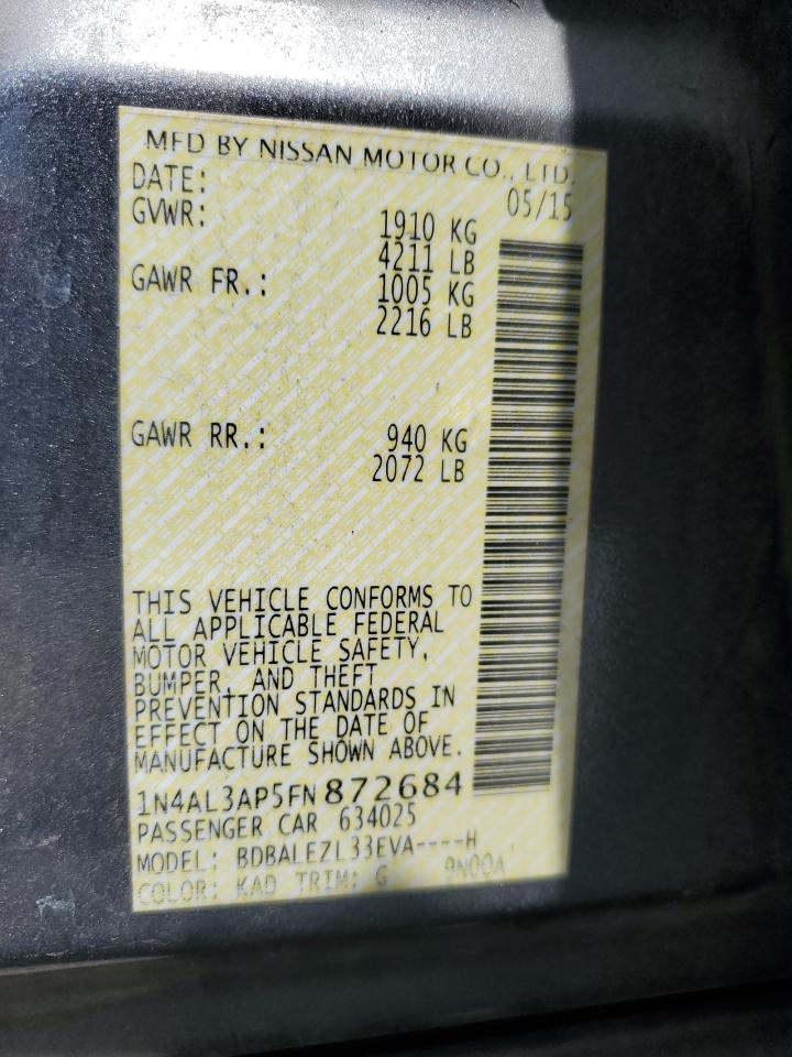 Nissan Altima 2.5 2015