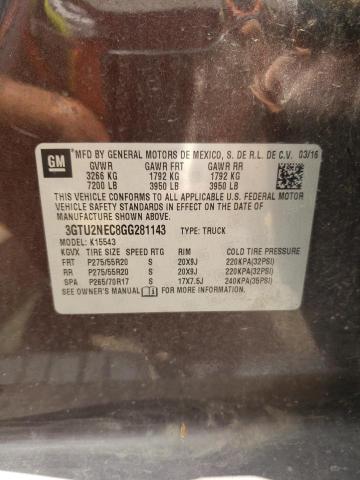 2016 GMC SIERRA K15 - 3GTU2NEC8GG281143