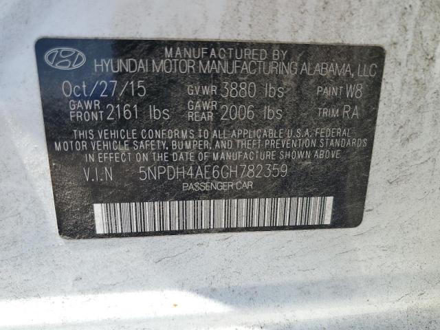 2016 HYUNDAI ELANTRA SE - 5NPDH4AE6GH782359