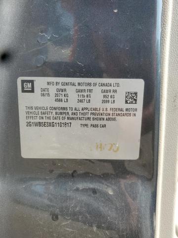 2016 CHEVROLET IMPALA LIM 2G1WB5E3XG1101817