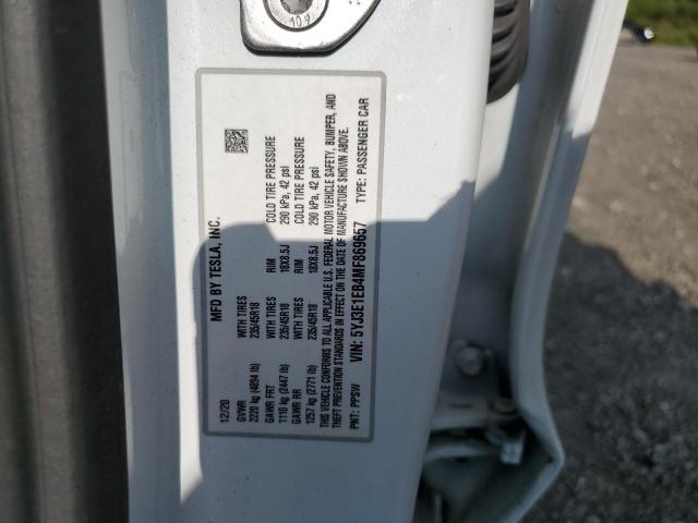 2021 TESLA MODEL 3 5YJ3E1EB4MF869657