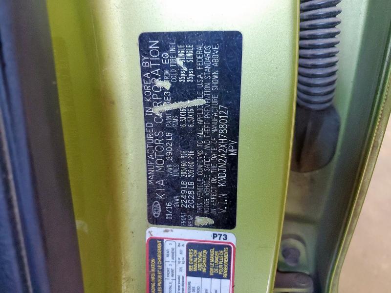 2017 KIA SOUL KNDJN2A2XH7880127