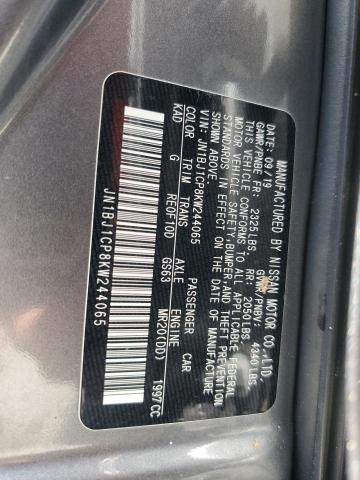 2019 NISSAN ROGUE SPOR JN1BJ1CP8KW244065