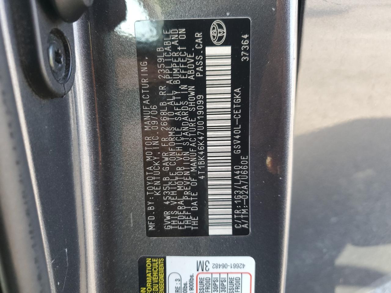 Toyota Camry le 2007