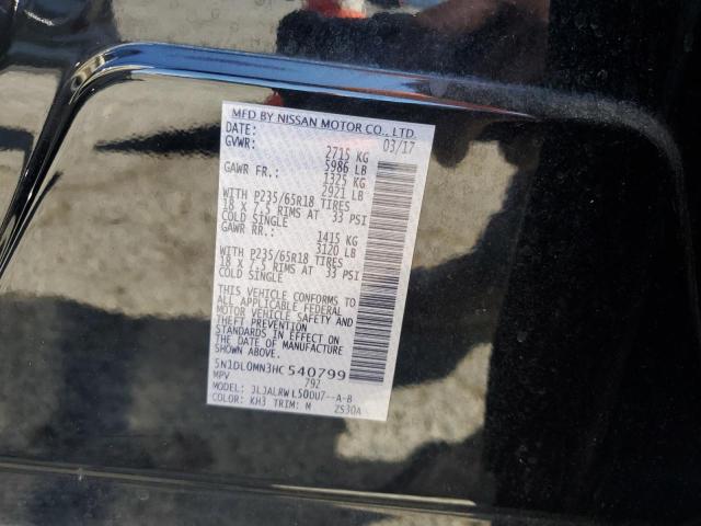 2017 INFINITI QX60 5N1DL0MN3HC540799