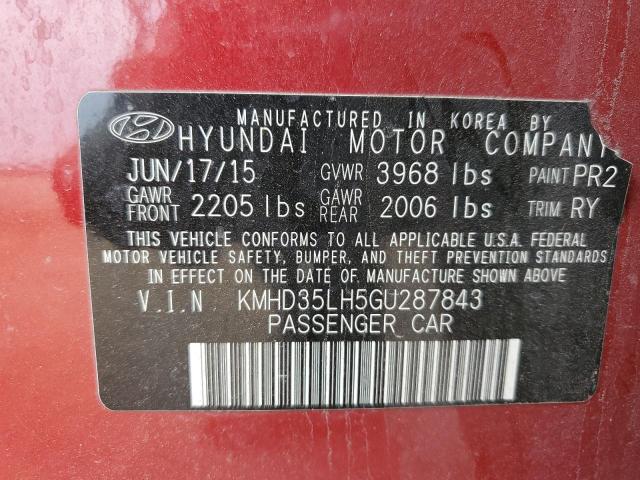 2016 HYUNDAI ELANTRA GT KMHD35LH5GU287843
