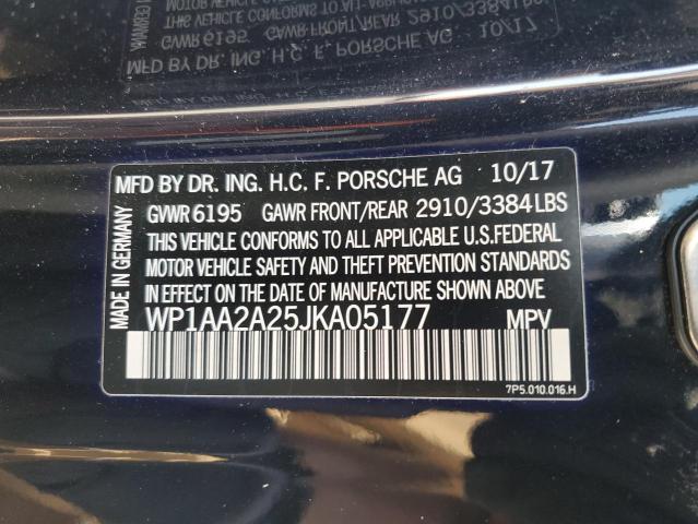 2018 PORSCHE CAYENNE WP1AA2A25JKA05177