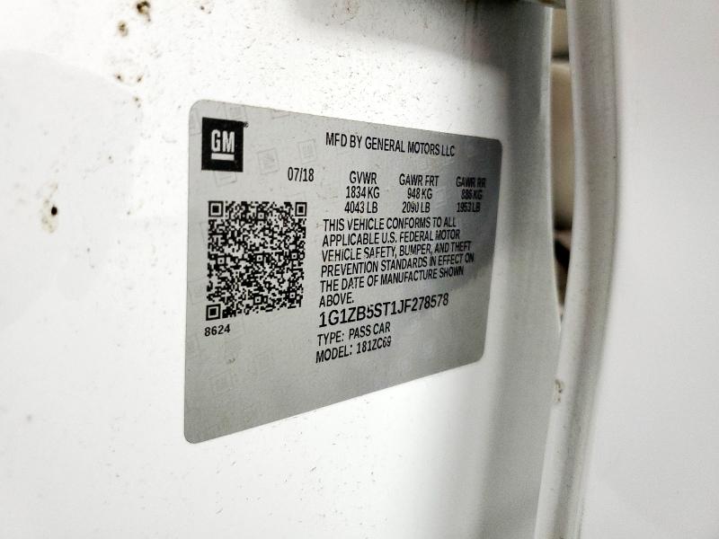 2018 CHEVROLET MALIBU LS 1G1ZB5ST1JF278578