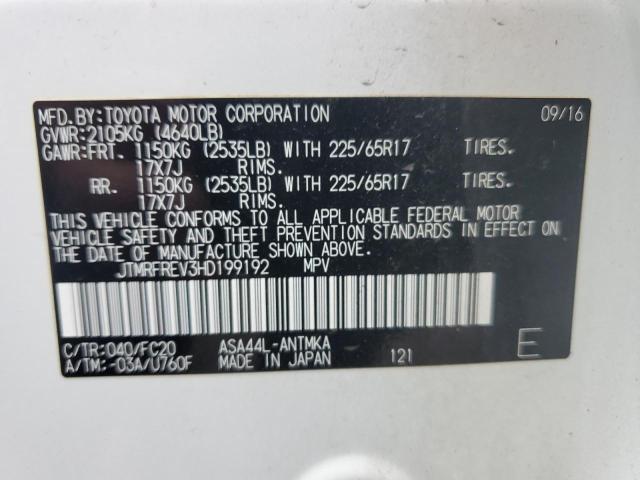 2017 TOYOTA RAV4 XLE JTMRFREV3HD199192