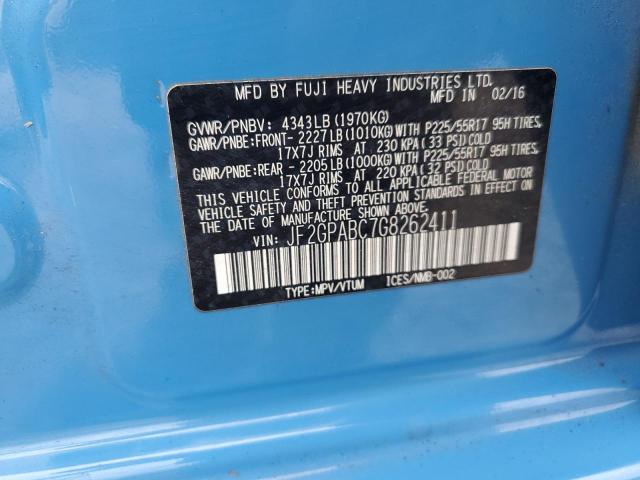 2016 SUBARU CROSSTREK PREMIUM JF2GPABC7G8262411