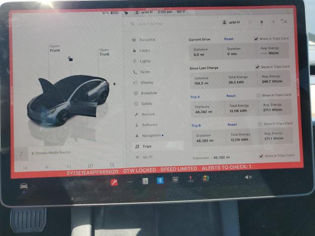 2023 TESLA MODEL 3 5YJ3E1EA6PF665020