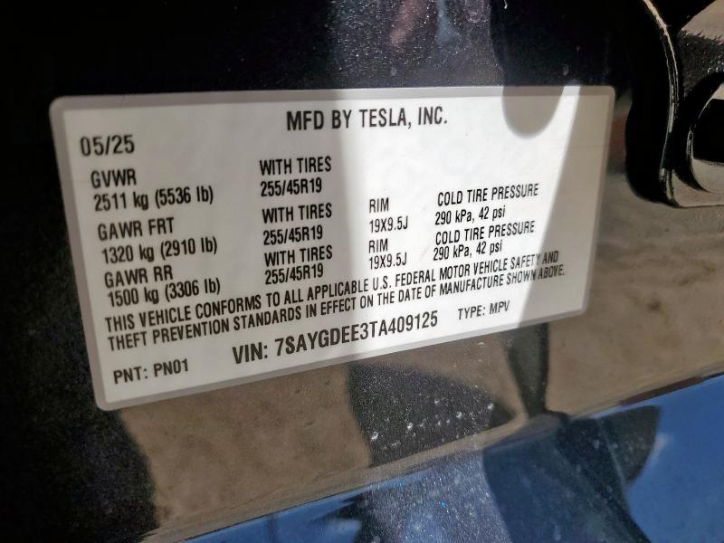2026 TESLA MODEL Y 7SAYGDEE3TA409125