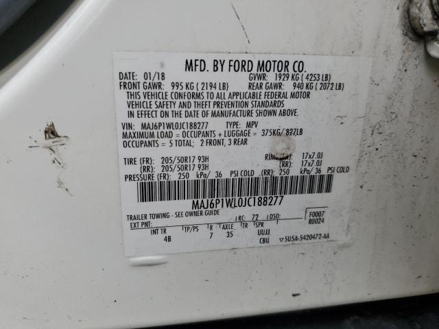 2018 FORD ECOSPORT T MAJ6P1WL0JC188277