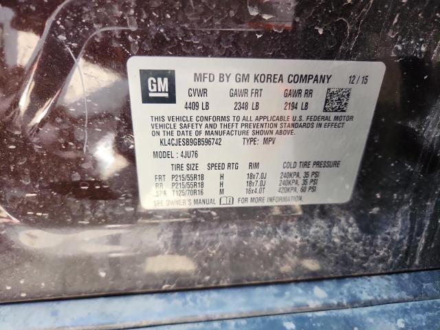 2016 BUICK ENCORE KL4CJESB9GB596742