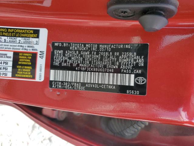 2011 TOYOTA CAMRY BASE - 4T1BF3EK8BU607046