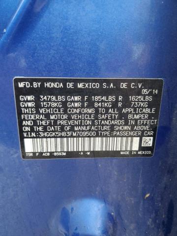2015 HONDA FIT EX 3HGGK5H83FM709500