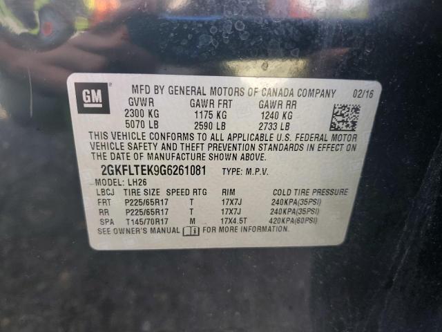 2016 GMC TERRAIN SL - 2GKFLTEK9G6261081