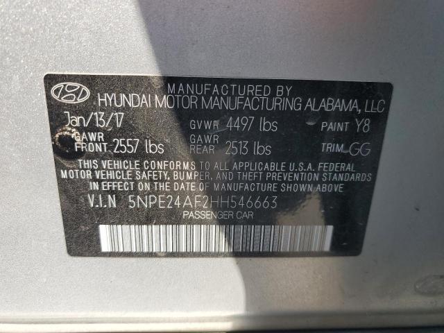 2017 HYUNDAI SONATA SE 5NPE24AF2HH546663
