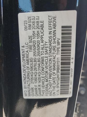 2024 HONDA PILOT TOUR 5FNYG2H73RB001511