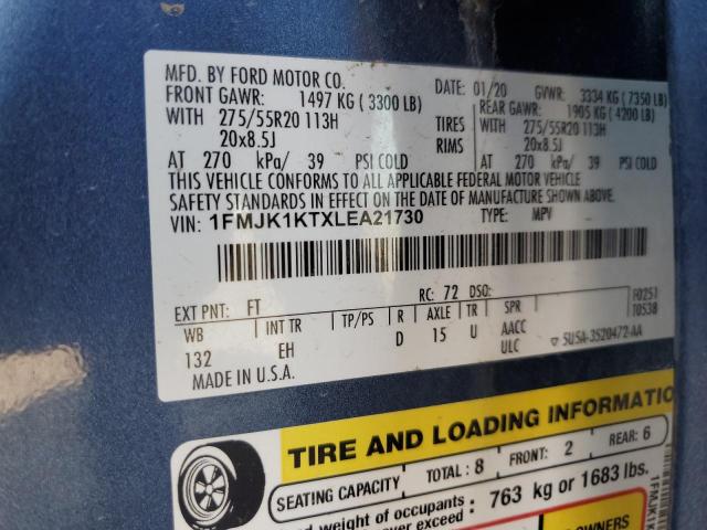 2020 FORD EXPEDITION - 1FMJK1KTXLEA21730